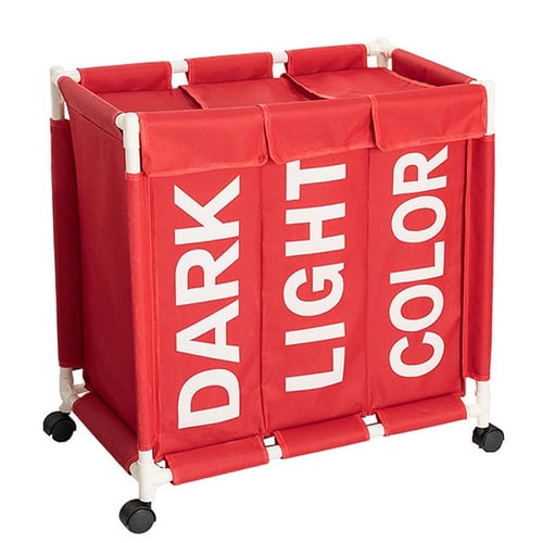 سلة ملابس مقسمة بعجلات متحركة A_09_5