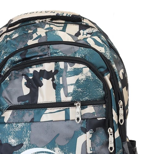 شنطة ظهر مدرسية للاولاد مع سحاب وجيب أمامي