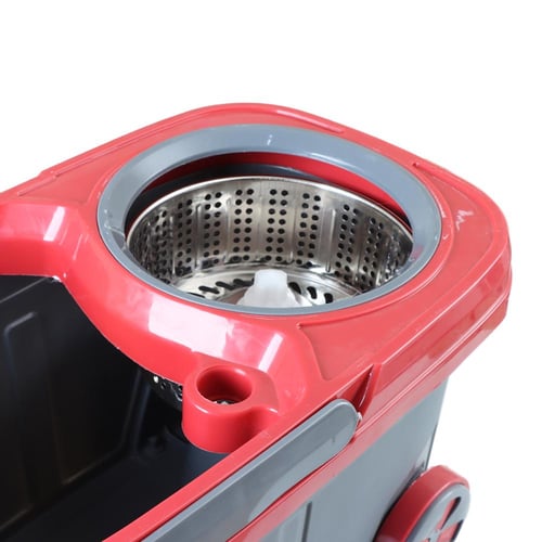 ممسحة ارضيات دوارة ستيل مع دلو