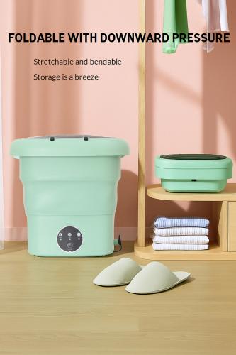 غسالة صغيرة محمولة قابلة للطي – مثالية للسفر والاس...