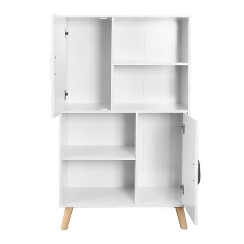 خزانة كتب خشبية 4 أدوار مع 2 درج متعددة الاستخدام...