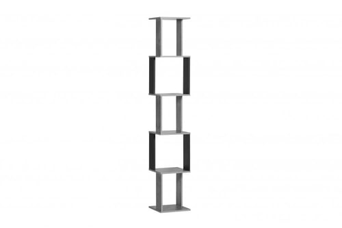 وحدة ارفف تخزين مربعات 5 دور خشب ماليزي - لون اسود...