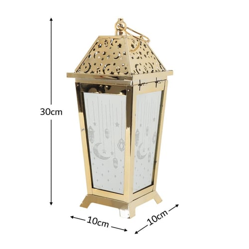 فانوس رمضان مزخرف لون ذهبي -G-K-03-2