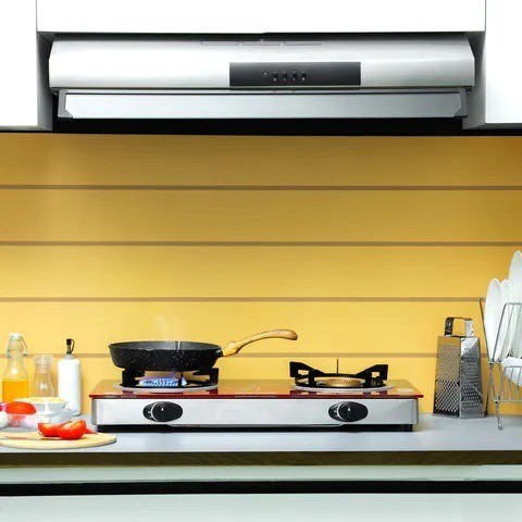 بوتجاز جيباس مزدوج 2 عين - سطح زجاج احمر-L-03-01