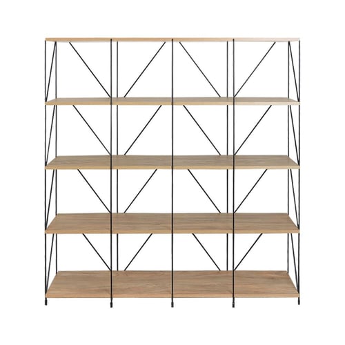 رفوف ديكور ستاندات 5 ادوار خشب ماليزي لون خشبي