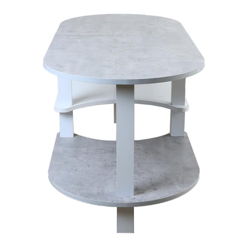 طاولة قهوة دورين - رمادي وأبيض