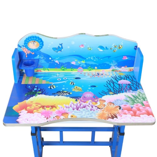 طاولة دراسية تعليمية للاولاد مع كرسي مصممة برسومات...