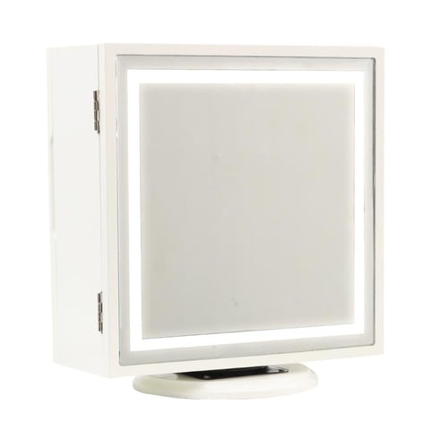 خزانة إكسسوار من الجانبين لون ابيض مع قاعدة قابلة...