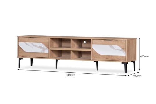 طاولة بلازما تلفزيون مع درجين خشب ماليزي 180 سم وأ...