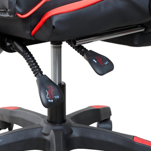 كرسي جلوس القيمنق مع عجلات متحركة - لون احمر