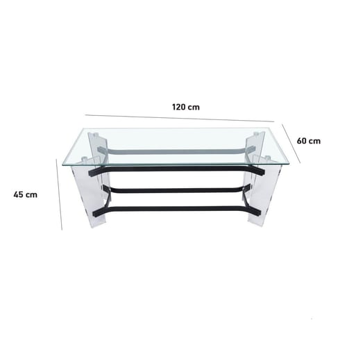 طاولة اكريليك شفافة 120 سم