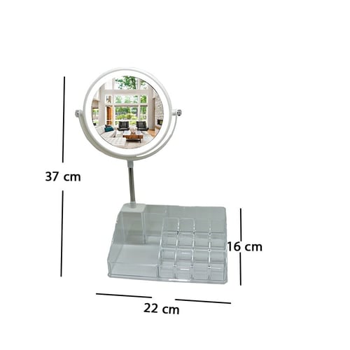 مرايا بإضاءة مع استاند مكياج