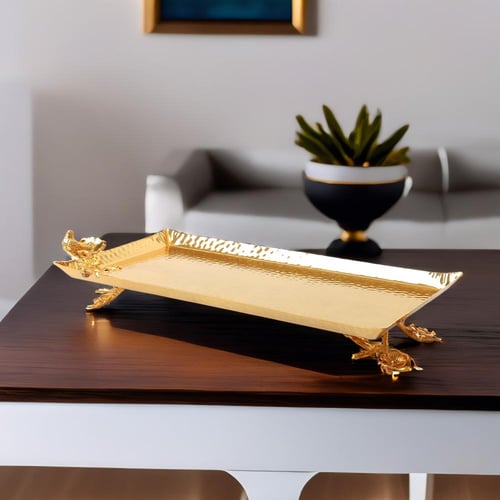 صينية تقديم أنيقة باللون الذهبي - F-02-03