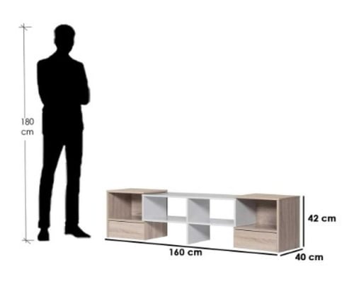 طاولة تلفزيون حديثة مقاس 160 سم من الخشب الماليزي...