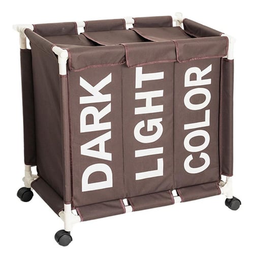 سلة ملابس مقسمة بعجلات متحركة A_09_5