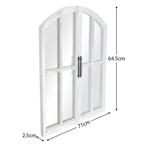 مرايا جداريه فخمه شكل شباك قطعتين