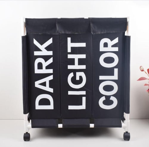 سلة ملابس مقسمة بعجلات متحركة A_09_5