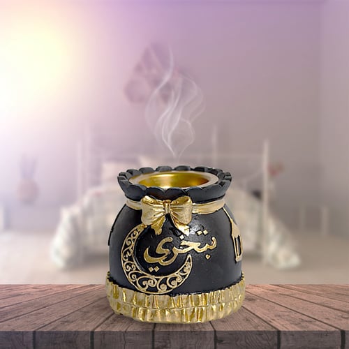 مباخر بولي رمضانية مزينة بعبارة تبخري-L-04-01