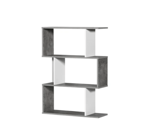 وحدة أرفف خشب ماليزي , تصميم مفتوح 3 أدوار لون رما...