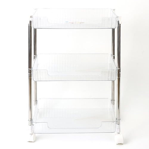 أرفف تخزين بعجلات متحركة 3 أدوار