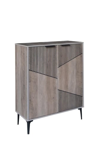 خزانة أحذية خشب ماليزي بابين 4 أدوار تخزين لون خشب...