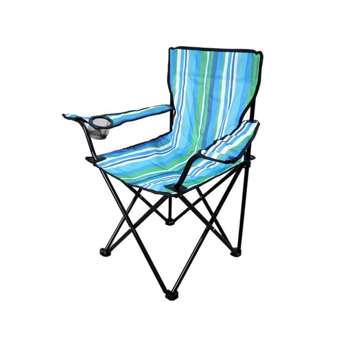كراسي للرحلات والشاطئ مع حامل أكواب قابلة للطي