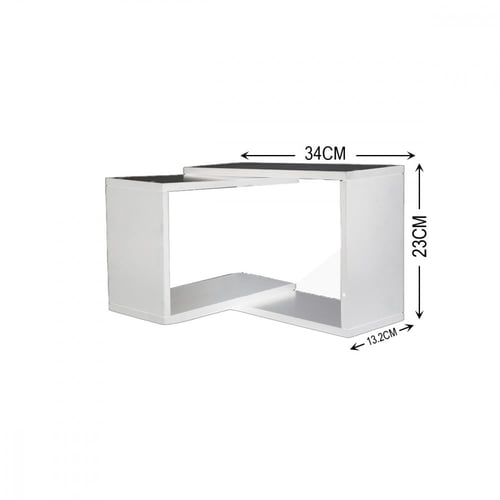 رفوف زاوية مودرن خشب على شكل مربعات متداخلة لون أب...