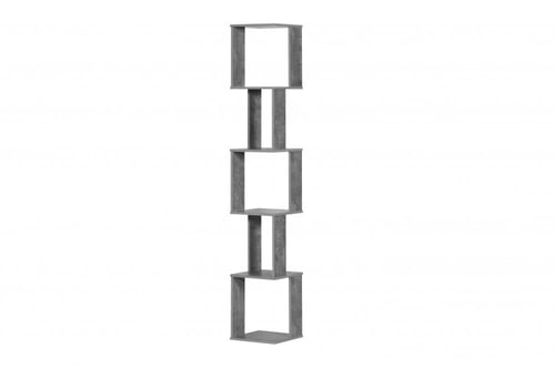 وحدة ارفف تخزين مربعات 5 دور خشب ماليزي - لون رماد...