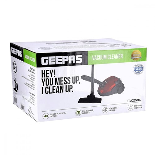 جيباس , مكنسة كهربائية 1.5 لتر بقوة 2200 ازرق وات...