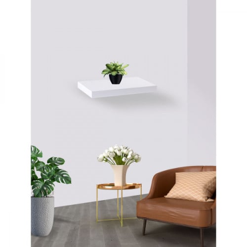 رفوف جدار خشبية أبيض مقاس 40 سم - E-02-01