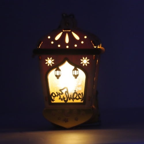 فوانيس خشبية بإضاءة ليد