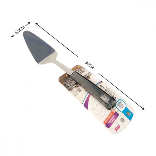 ملاعق تقديم الكيك والحلويات من الإستيل لون رصاصي-O...