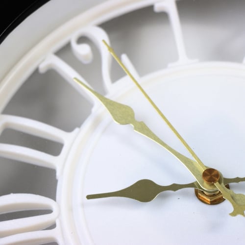 ساعة حائط ديكور بتصميم مرايات مربعة أسود