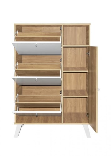 خزانة الأحذيه ثلاث درفات ورف 4 ادوار خشب ماليزي لو...