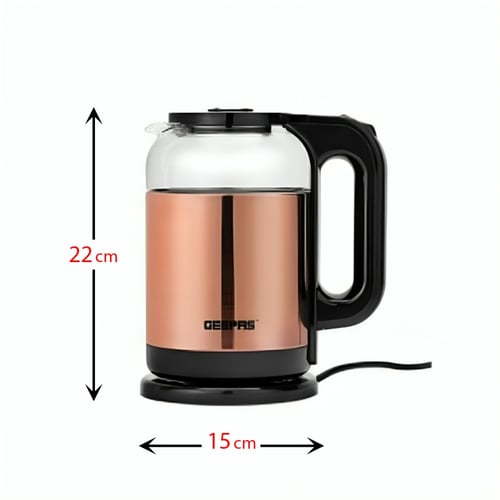 غلاية ماء زجاجية جيباس 1500 واط