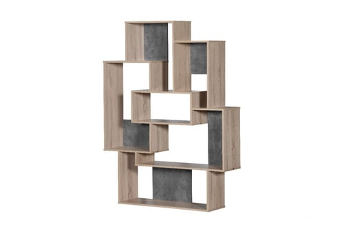 وحدة رفوف خشب ماليزي للكتب بتصميم مفتوح – لون خشبي...