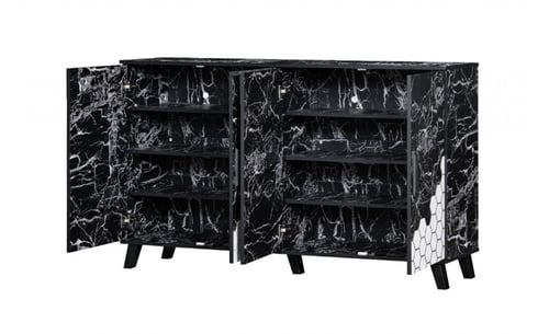 خزانة أحذية كبيرة 2 اقسام خشب ماليزي 4 ابواب 4 ارف...