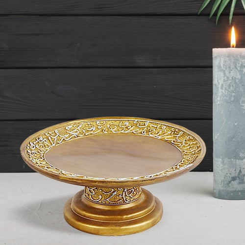 صحن تقديم حلويات مزخرف بقاعدة-L-04-01