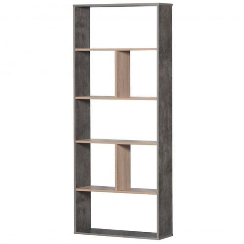 وحدة رفوف مفتوحة 5 دور , خشب ماليزي لون رمادي مع خ...