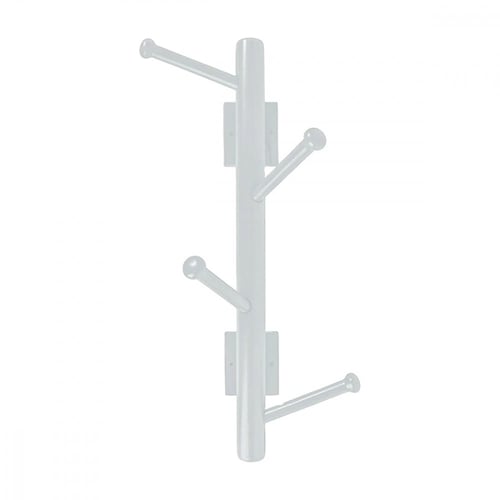 علاقة ملابس للجدران خشب 4 ستاندات , لون أبيض