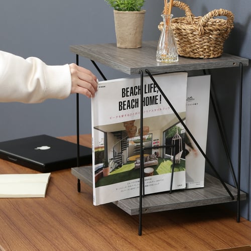 رف خشب للكتب دورين , صناعة ماليزي ستاند معدن لون ر...