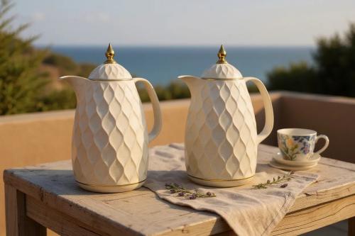 طقم ترامس روز قهوة وشاي 1 لتر عدد 2 قطعة