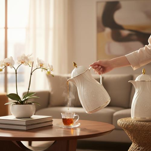 طقم ترامس روز قهوة وشاي 1 لتر عدد 2 قطعة - جديد