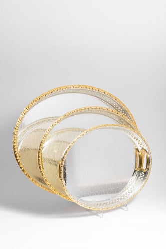 طقم تبسي بيضاوي لونين 3 قطع