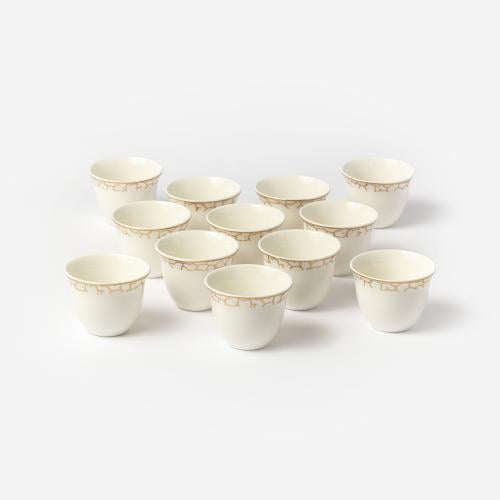 طقم فنجال قهوة بورسلان 12 قطعة