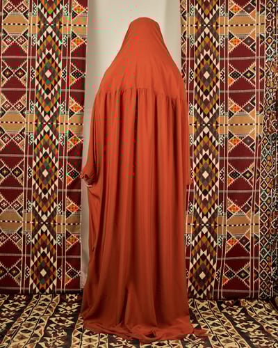 شرشف صلاة برتقالي - بخنق مطاط