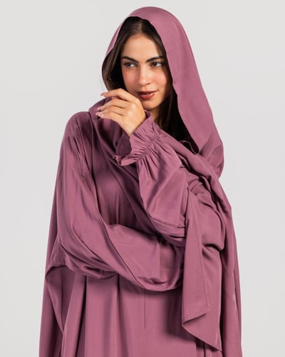 شرشف صلاة بنفسجي - بسحاب وأكمام مطاطية