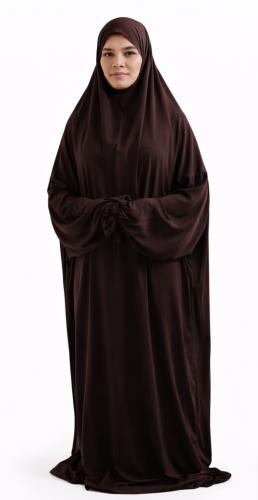 شرشف صلاة لون بني غامق - بخنق مطاط