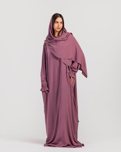 شرشف صلاة بنفسجي - بسحاب وأكمام مطاطية