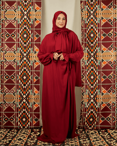 شرشف صلاة عودي - لف بربطة جانبية